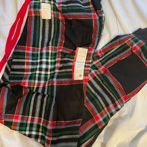 plaid sweat pants